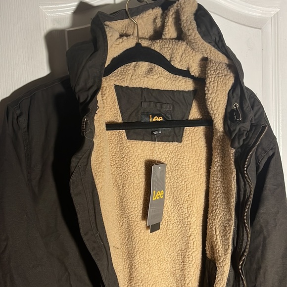 Lee Men’s Workwear Hooded Sherpa Lined Jacket Size Large NWT - Picture 8 of 11